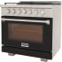 Kucht Professional KFXX Series KFX3600XBK - 36 Inch Freestanding Professional Gas Range in Angle View