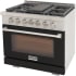 Kucht Professional KFXX Series KFX3600XLPBK - 36 Inch Freestanding Professional Gas Range in Angle View