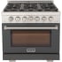 Kucht Professional KFXX Series KFX3600XLPGY - 36 Inch Freestanding Professional Gas Range in Front View