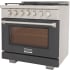 Kucht Professional KFXX Series KFX3600XLPGY - 36 Inch Freestanding Professional Gas Range in Angle View
