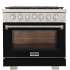 Kucht Professional KFX Series KFX360LPBK - 36 Inch Freestanding Gas Range in Front View
