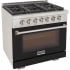 Kucht Professional KFX Series KFX360LPBK - 36 Inch Freestanding Gas Range in Angle View