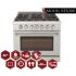 Kucht Professional KFX Series KFX360LPS - 36 Inch Freestanding Gas Range in Features View