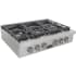 Kucht Professional KFX369TS - 36 Inch Gas Rangetop in Angled View