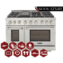 Kucht Professional KFX Series KFX480LPS - 48 Inch Freestanding Gas Range in Features View