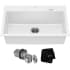 Kraus Quarza Series KGD412BWHITE - 31” Granite Drop In / Undermount Single Bowl White Kitchen Sink