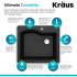 Kraus Quarza Series KGD441BLACK - Granite Feature