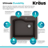 Kraus Quarza Series KGD441BROWN - Granite Feature