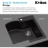 Kraus Quarza Series KGD441GREY - Dual Mount Feature
