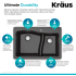 Kraus Quarza Series KGD442BLACK - Granite Feature