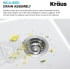 Kraus Forteza Series KGD54WHITE - 33” Granite Drop In / Undermount Single Bowl White Kitchen Sink