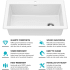 Kraus Forteza Series KGD54WHITE - 33” Granite Drop In / Undermount Single Bowl White Kitchen Sink