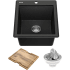 Kraus Bellucci™ KGTW1218MBL - 18 Inch Workstation Drop-In Top Mount Single Bowl Kitchen Sink with Accessories