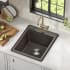 Kraus KGTW1218MBR - 18 Inch Workstation Single Bowl Granite Top Mount Kitchen Sink
