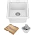 Kraus Bellucci™ KGTW1218WH - 18 Inch Workstation Drop-In Top Mount Single Bowl Kitchen Sink with Accessories