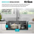 Kraus Bellucci™ KGTW1225MBL - 25 Inch Workstation Single Bowl Granite Top Mount Kitchen Sink Spacious Single Bowl