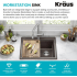 Kraus Bellucci™ KGTW1225MBR - 25 Inch Workstation Single Bowl Granite Top Mount Kitchen Sink Features