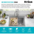 Kraus Bellucci™ KGTW1225MGR - 25 Inch Workstation Single Bowl Granite Top Mount Kitchen Sink Features