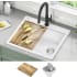 Kraus Bellucci™ KGTW1225WH - 25 Inch Workstation Drop-In Top Mount Single Bowl Kitchen Sink with Accessories