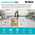 Kraus Bellucci™ KGTW1225WH - 25 Inch Workstation Single Bowl Granite Top Mount Kitchen Sink Features