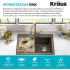 Kraus Bellucci™ KGTW1228MBR - 28 Inch Workstation Single Bowl Granite Top Mount Kitchen Sink Features