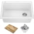 Kraus Bellucci™ KGTW1228WH - 28 Inch Workstation Drop-In Top Mount Single Bowl Kitchen Sink with Accessories