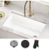 Kraus Forteza Series KGU55WHITE - 32” Granite Undermount Single Bowl White Kitchen Sink