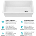 Kraus Forteza Series KGU55WHITE - 32” Granite Undermount Single Bowl White Kitchen Sink