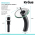 Kraus Vessel Mixer Series KGW1700PU10ORBCL - Waterfall Bathroom Faucet Dimension