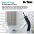 Kraus Vessel Mixer Series KGW1700PU10ORBCL - Waterfall Bathroom Faucet with Clear Glass Disk