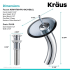Kraus Vessel Mixer Series KGW1700PU10CHBLFR - Waterfall Bathroom Faucet Dimension