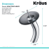 Kraus Vessel Mixer Series KGW1700CHBLFR - Waterfall Bathroom Faucet Dimension