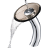 Kraus Vessel Mixer Series KGW1700CHBRCL - Waterfall Bathroom Faucet with Clear Brown Glass Disk in Chrome