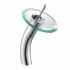 Kraus Vessel Mixer Series KGW1700CHCL - Waterfall Bathroom Faucet with Clear Glass Disk in Chrome