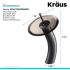 Kraus Vessel Mixer Series KGW1700ORBBRCL - Waterfall Bathroom Faucet Dimension