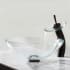 Kraus Vessel Mixer Series KGW1700ORBCL - Waterfall Bathroom Faucet with Clear Glass Disk in Oil Rubbed Bronze