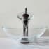 Kraus Vessel Mixer Series KGW1700ORBCL - Waterfall Bathroom Faucet with Clear Glass Disk in Oil Rubbed Bronze