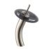 Kraus Vessel Mixer Series KGW1700SNBLFR - Waterfall Bathroom Faucet with Frosted Black Glass Disk in Satin Nickel