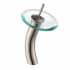 Kraus Vessel Mixer Series KGW1700SNCL - Waterfall Bathroom Faucet with Clear Glass Disk in Satin Nickel