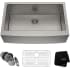 Kraus Standart PRO Series KHF20033 - 33" Apron Front Farmhouse 16 Gauge Single Bowl Stainless Steel Kitchen Sink