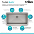 Kraus Standart PRO Series KHF20036 - Single Bowl Stainless Steel Farmhouse Kitchen Sink Features