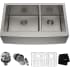 Kraus Standart PRO Series KHF20336 - 36" Apron Front Farmhouse 16 Gauge 60/40 Double Bowl Stainless Steel Kitchen Sink