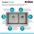 Kraus Standart PRO Series KHF20336 - Double Bowl Stainless Steel Farmhouse Kitchen Sink Features