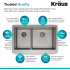 Kraus Standart PRO Series KHF20433 - Double Bowl Stainless Steel Farmhouse Kitchen Sink Features