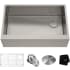 Kraus Standart PRO Series KHF41033 - 33" Flat Apron Front Farmhouse 16 Gauge Single Bowl Stainless Steel Kitchen Sink