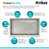 Kraus Standart PRO Series KHF41033 - Single Bowl Stainless Steel Flat Apron Front Kitchen Sink Features