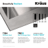 Kraus Standart PRO Series KHU10114 - Undermount Single Bowl Stainless Steel Kitchen Sink Feature