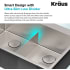 Kraus Standart PRO Series KHU10332 - Undermount Double Bowl Stainless Steel Kitchen Sink Feature