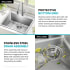 Kraus Fairlane KHT6012510 - 25” Drop In / Top Mount Laundry Utility Single Bowl 18-Gauge Stainless Steel Kitchen Sink