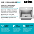 Kraus Fairlane KHT63118 - 18” Drop In / Top Mount Bar 18-Gauge Stainless Steel Kitchen Sink